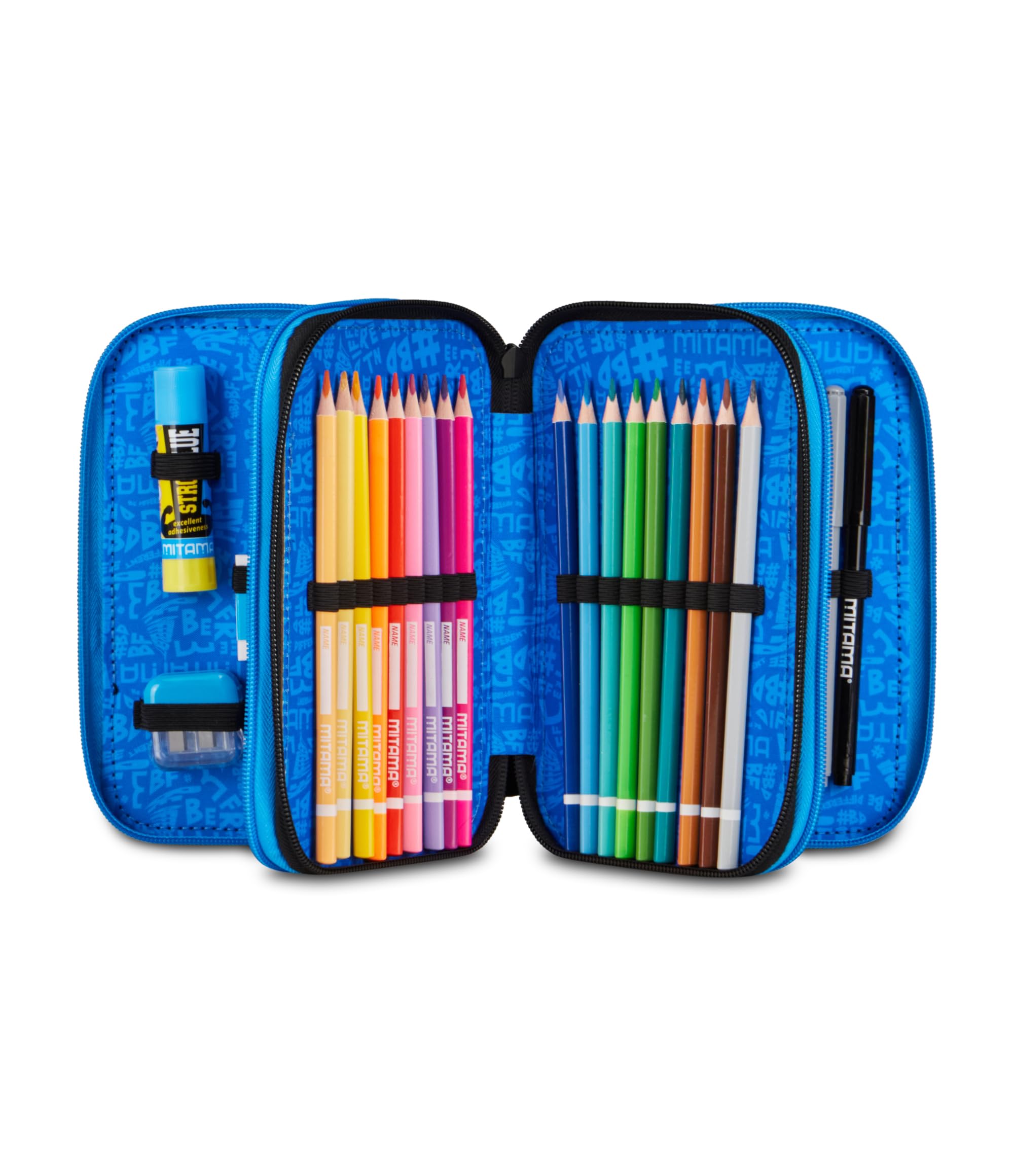 mitama-cooldino-astuccio-triplo-con-spinny-pen-47-pezzi-multicolore image 2