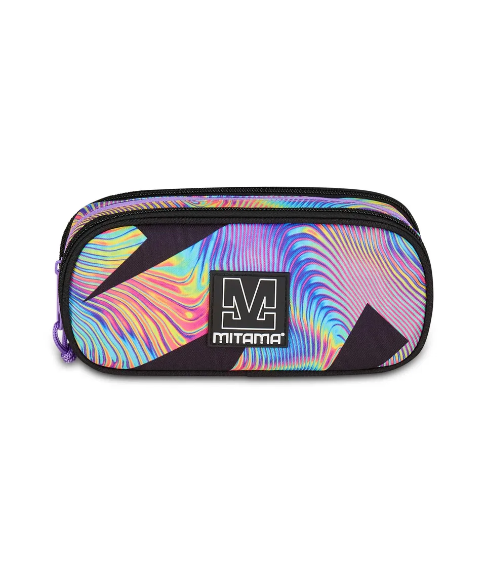 mitama-zipack-astuccio-scuola-triplo-scomparto-completo-nero image 1