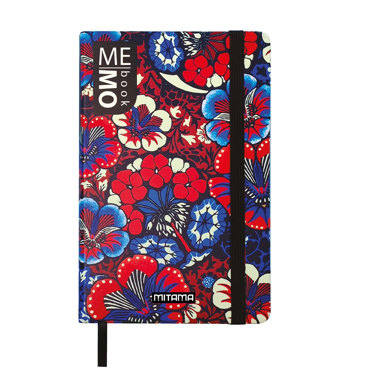 mitama-memo-book-large-taccuino-13-x-21-cm-a-righe-grafica-flowers image 1