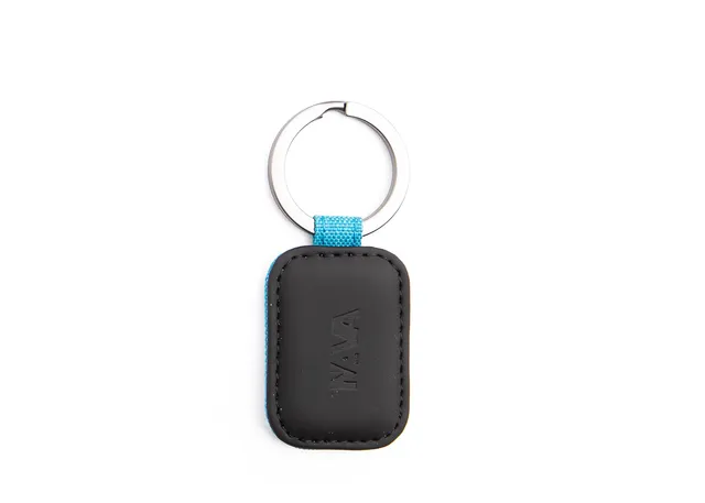 nava-design-twin-portachiavi-ovale-in-pu-e-tessuto-celeste-9-x-3-cm image 1