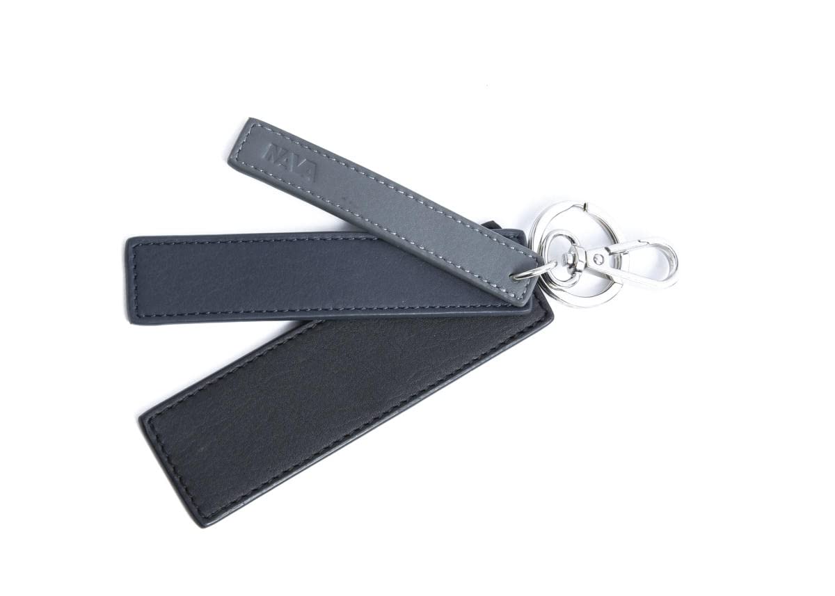 nava-design-smooth-portachiavi-con-charm-in-pelle-e-moschettone-grigio-blu-nero- image 2