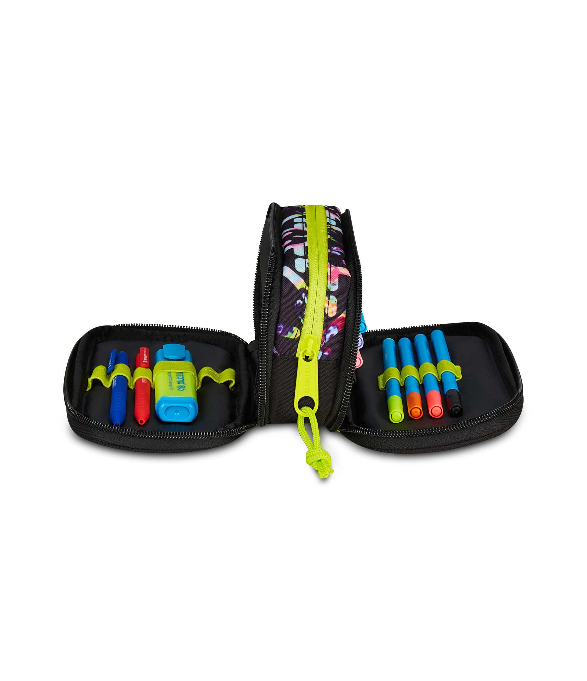 mitama-astuccio-scuola-zipack-nero-triplo-scomparto-completo image 7