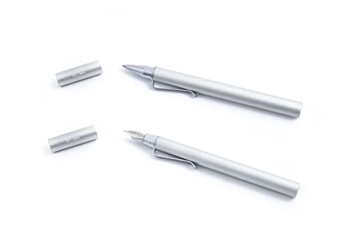 nava-design-magnetica-set-penna-a-sfera-e-stilografica-argento-11-cm image 5
