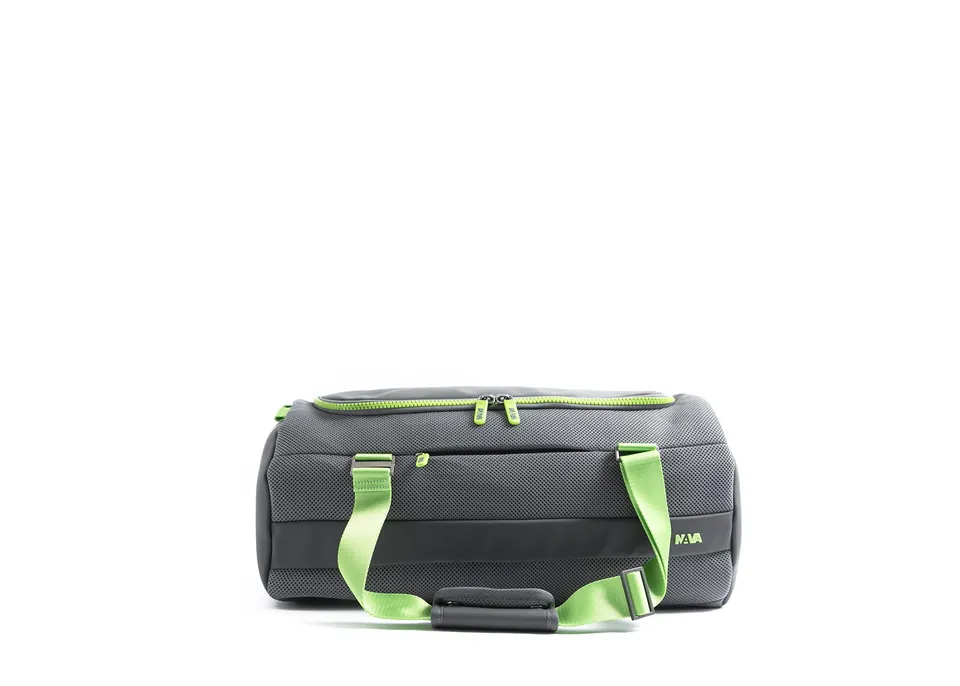 nava-design-easy-break-borsone-sportivo-zainabile-grigio-scuro-verde-fluo-28-x-5 image 1