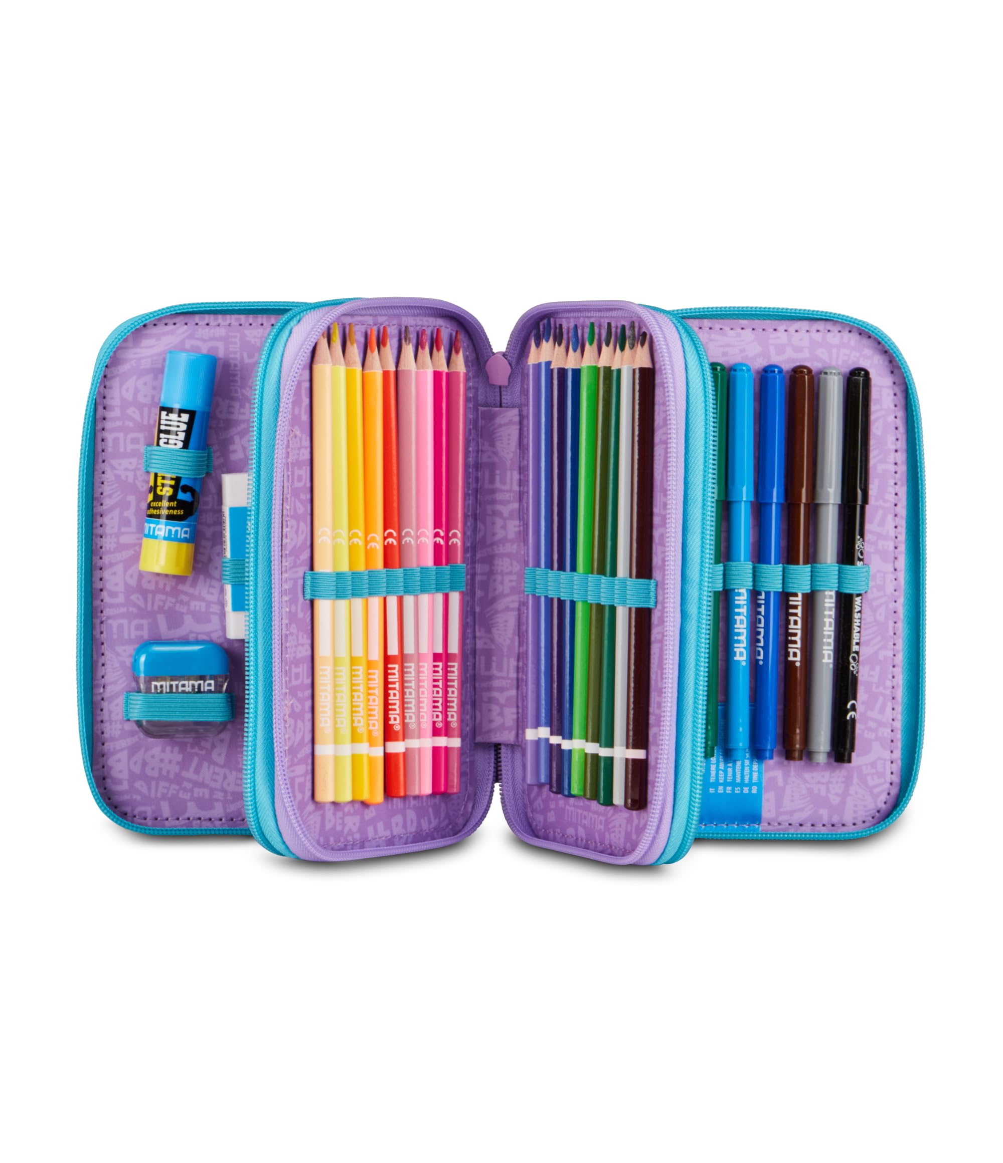 mitama-rainbow-astuccio-triplo-47-pezzi-con-spinny-pen-multicolore image 2