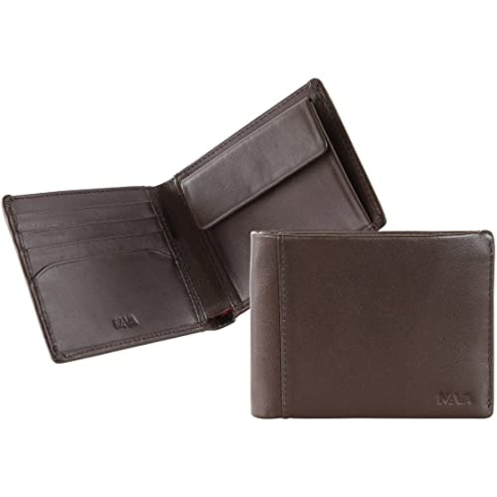 nava-design-smooth-portafoglio-uomo-orizzontale-slim-12-carte-marrone-10x13-cm image 1