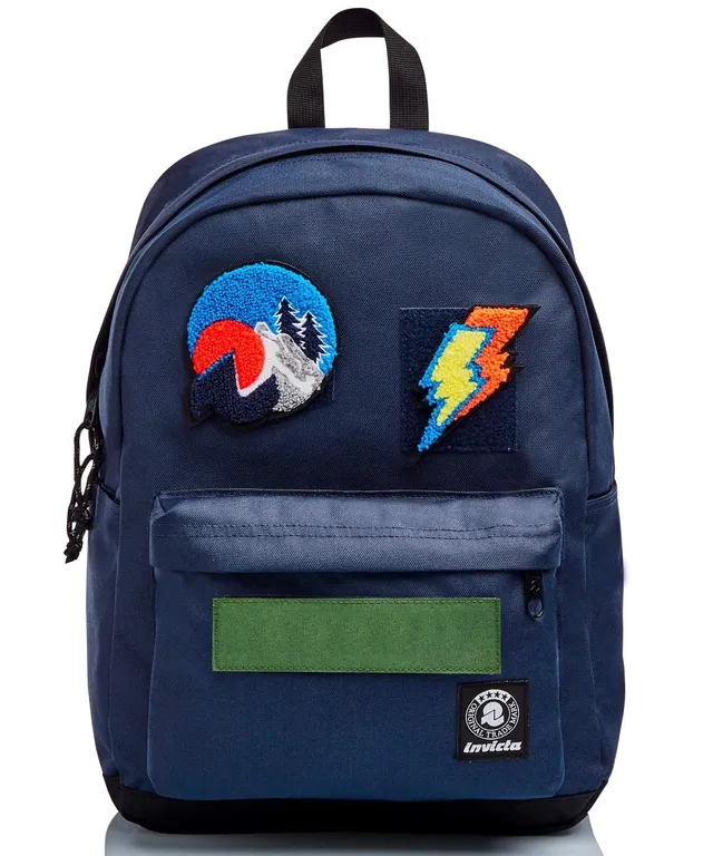 invicta-zaino-carlson-patch-time-monoscomparto-nero-con-tasca-porta-laptop image 1