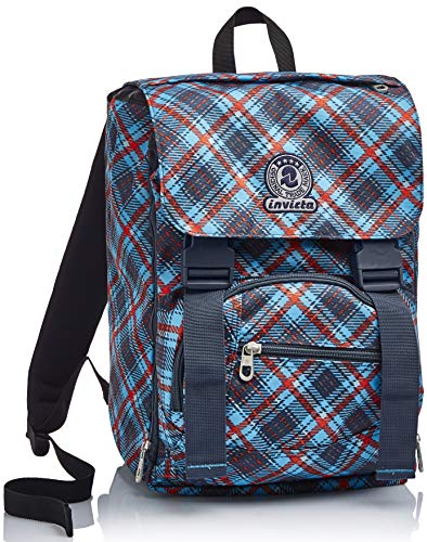 invicta-estensibile-tartan-zaino-scuola-blu-19-lt-28-lt-con-zip-laterale image 8