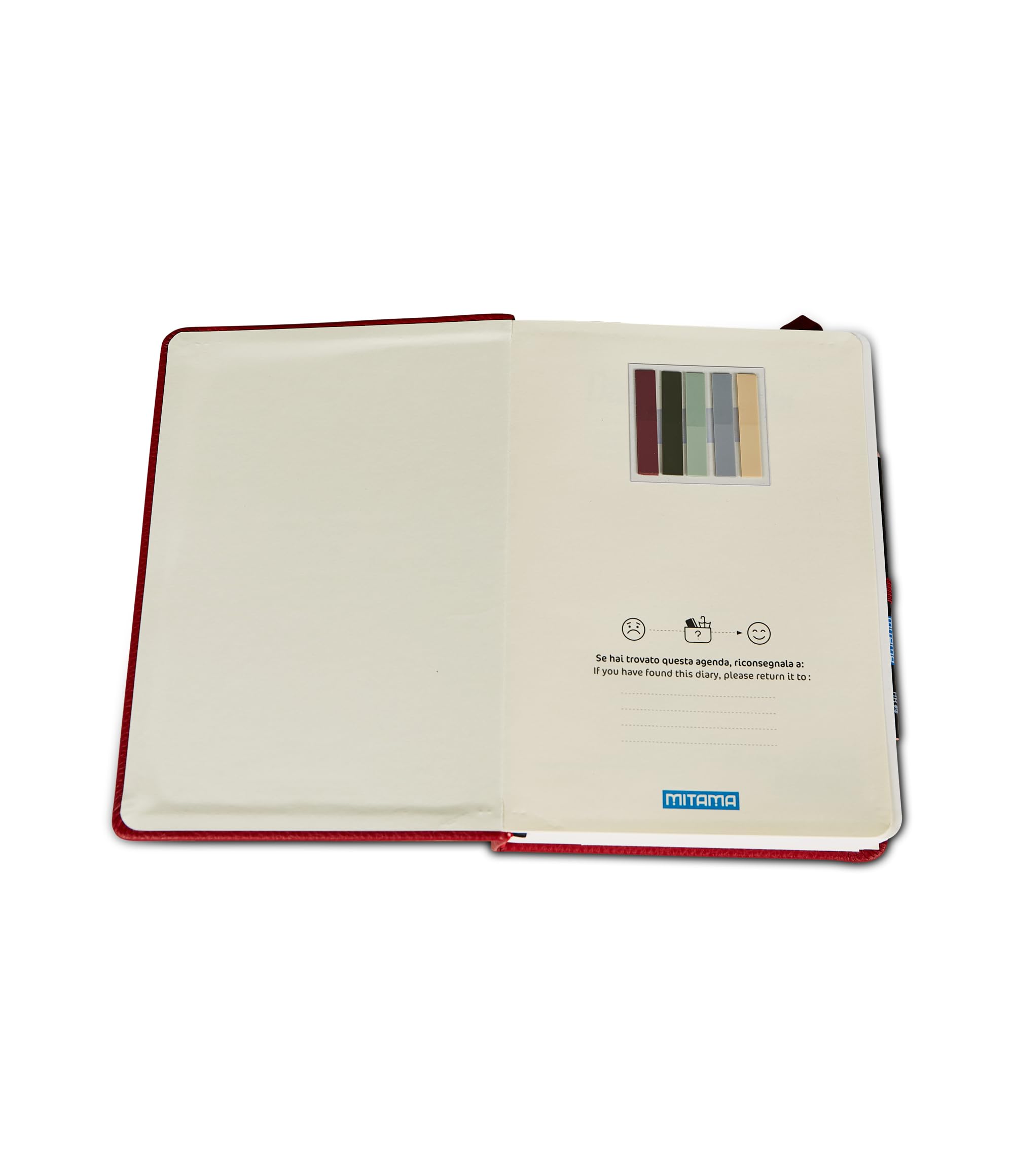 mitama-agenda-giornaliera-2026-elegance-eco-pelle-rossa-15x21-cm image 2