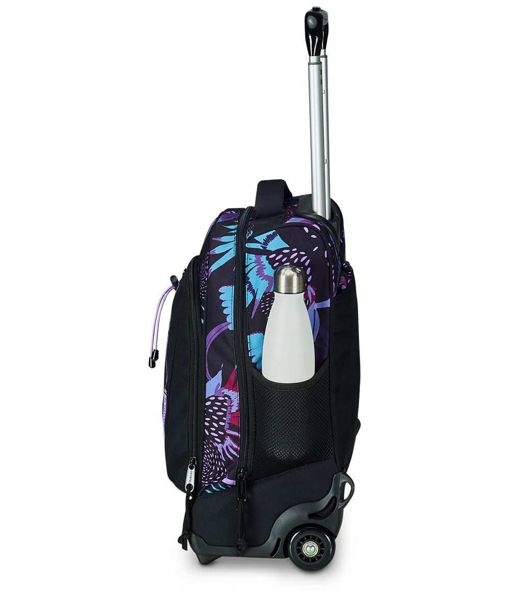 mitama-trolley-dr-purple-bloom-zaino-trolley-scuola-elementare-nero-e-viola image 2