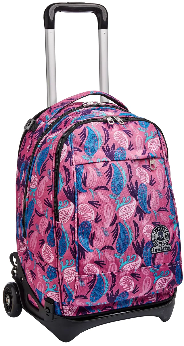invicta-trolley-scuola-tech-3-in-1-rosa-paisley-34l image 1