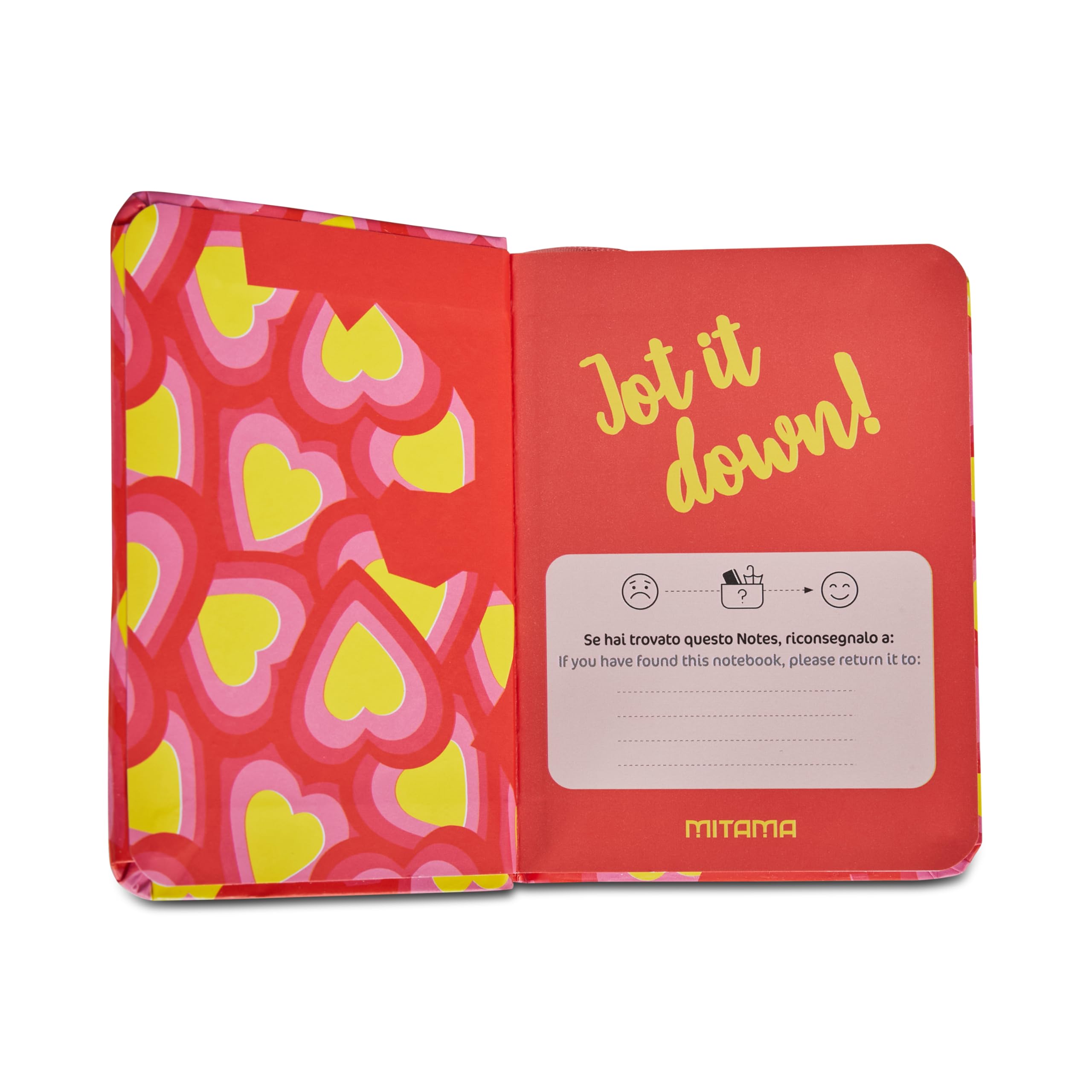mitama-taccuino-grafica-love-hearts-multicolore-taccuino-notes-copertina-rigida- image 3