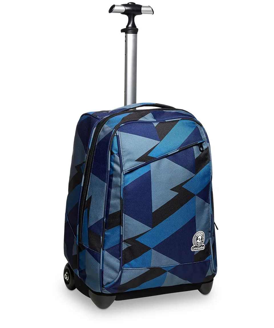 invicta-trolley-scuola-2-in-1-mountain-blue-37-lt-con-tasca-porta-pc image 1