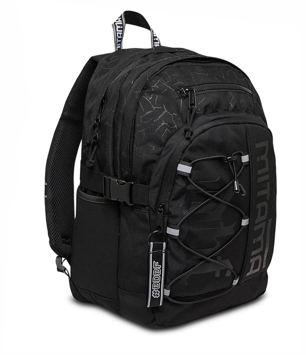 mitama-bdbf-black-cracks-zaino-scuola-nero-triplo-scomparto-impermeabile-con-usb image 1