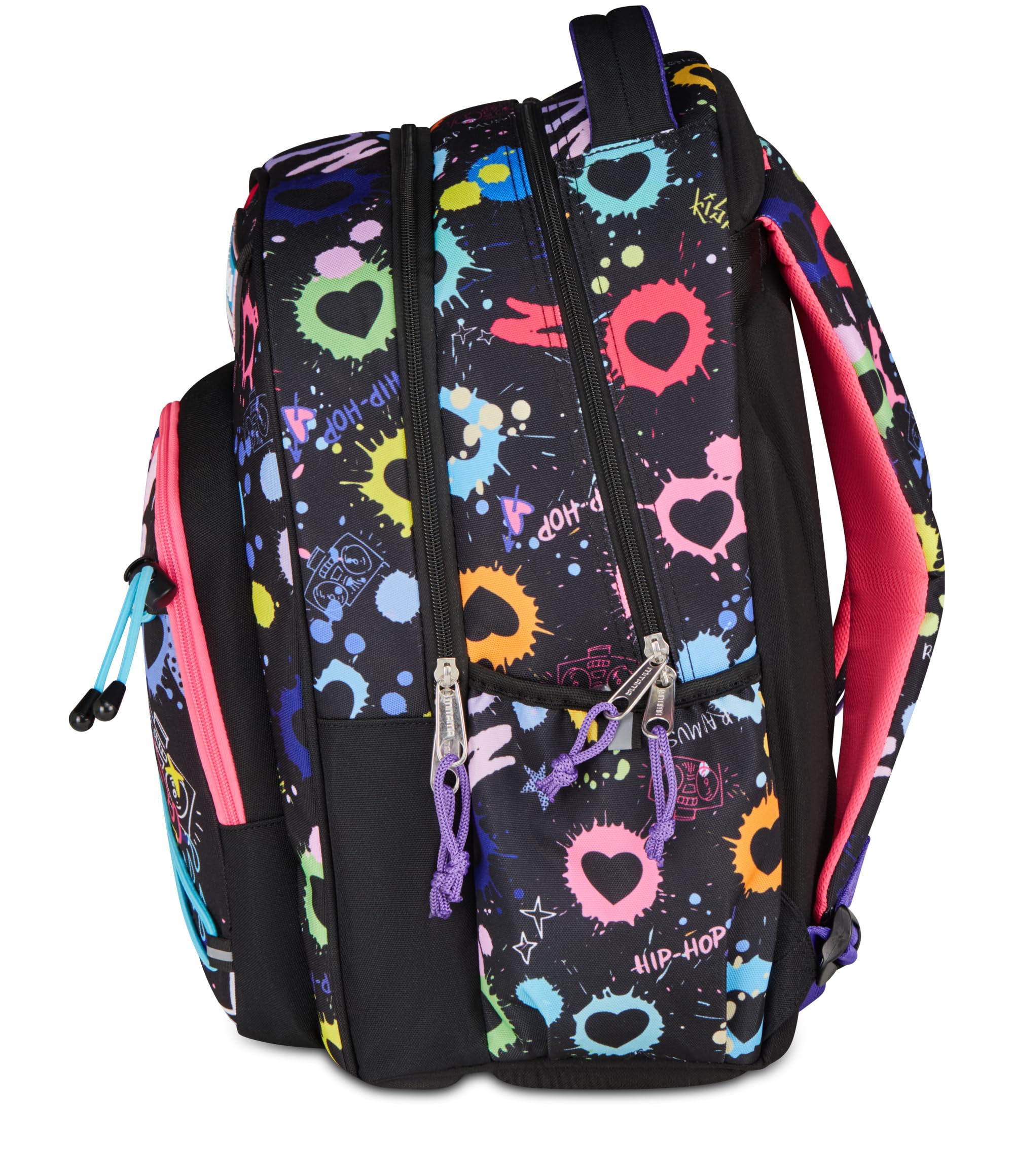 mitama-m-power-musiclove-zaino-scuola-elementare-triplo-scomparto-nero image 4