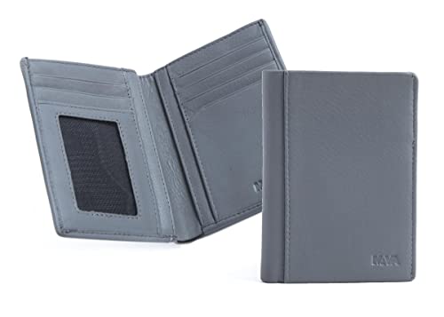 nava-design-smooth-portafoglio-uomo-verticale-in-pelle-grigio-13x9-cm-7-carte image 4