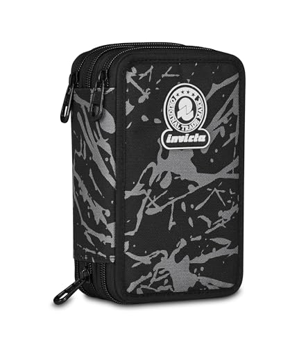invicta-astuccio-scuola-3-zip-fantasy-nero-completo image 8