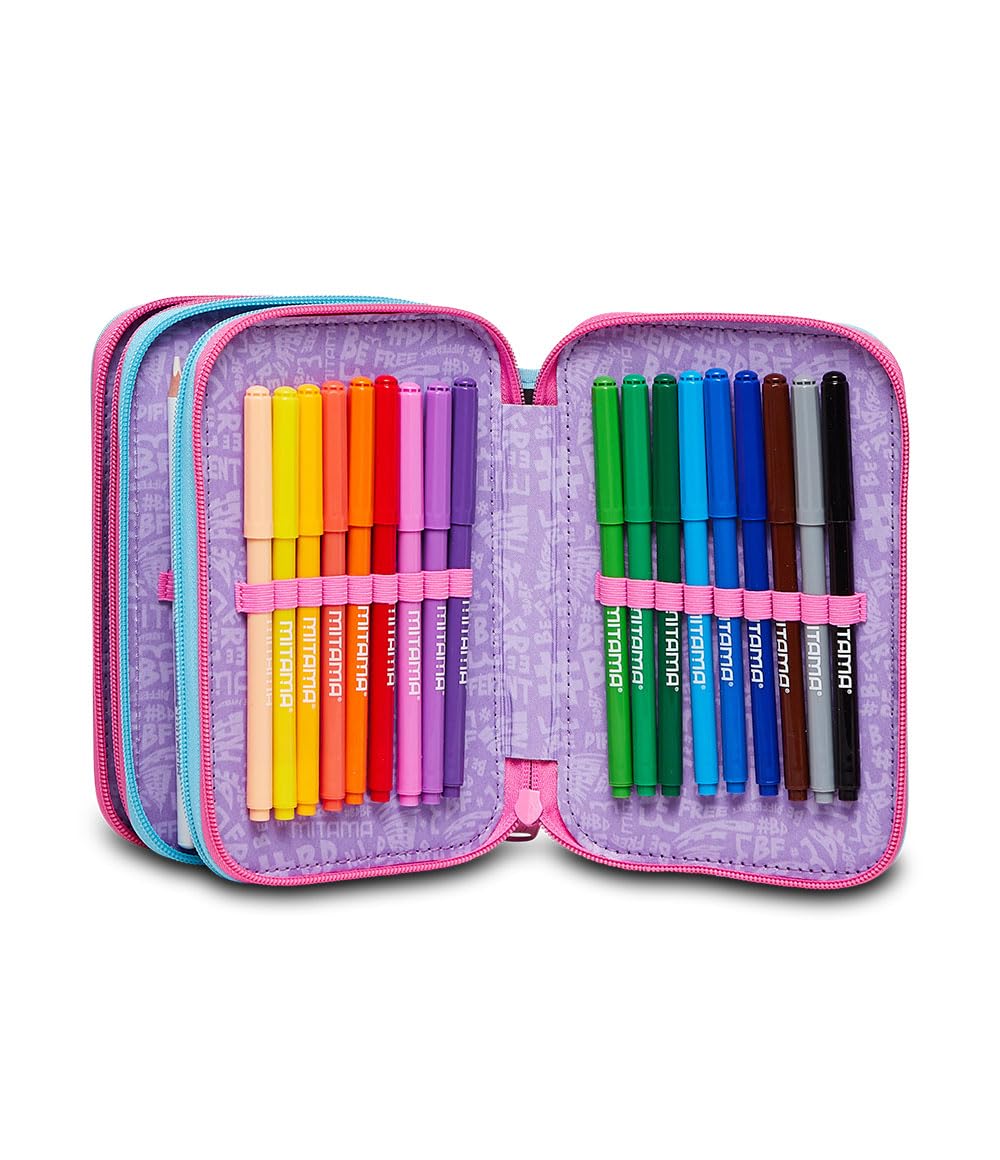 mitama-triplo-music-lover-astuccio-scuola-3-scomparti-47-pezzi-multicolore image 3