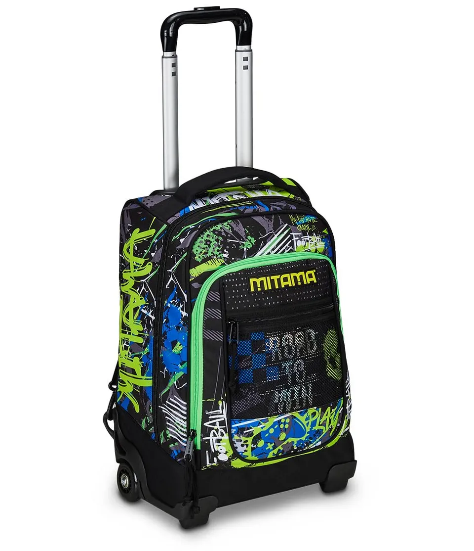 mitama-trolley-dr-junior-road-to-win-nero-e-verde-zaino-trolley-scuola image 1