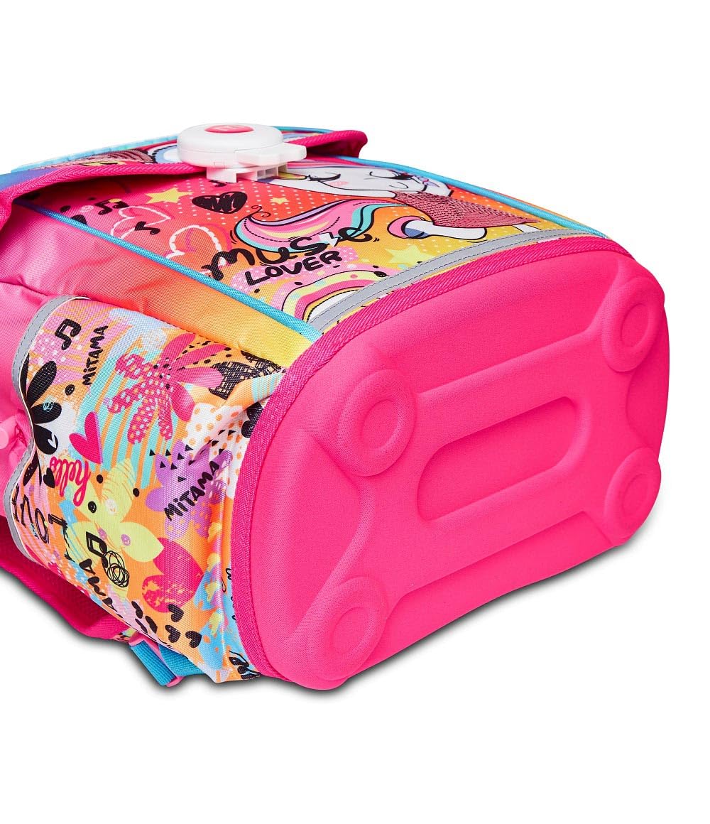 mitama-zainetto-spinny-rosa-doppio-scomparto-impermeabile-bambina image 6