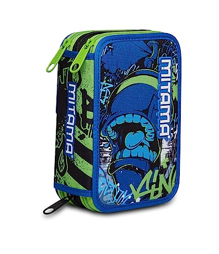 mitama-junior-triplo-citybro-astuccio-scuola-3-scomparti-blu-47-pezzi-impermeabi image 8