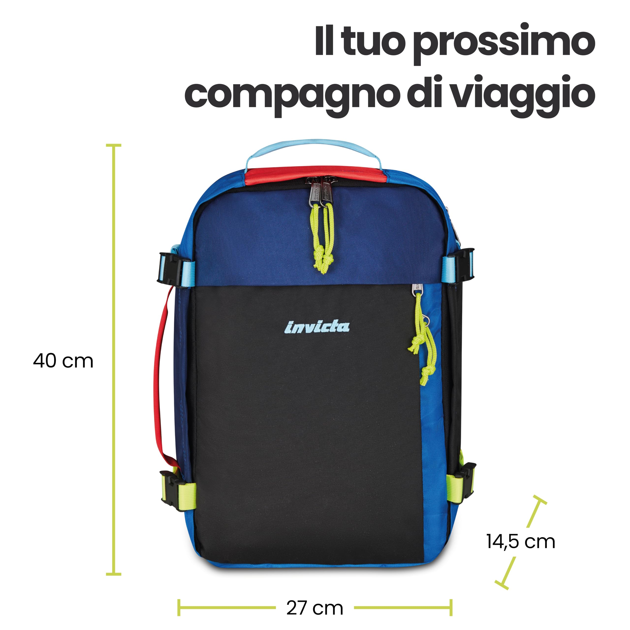 invicta-packly-zaino-18l-40x27x14-5-cm-bagaglio-a-mano-con-tasca-pc-15-6-blu-mul image 2