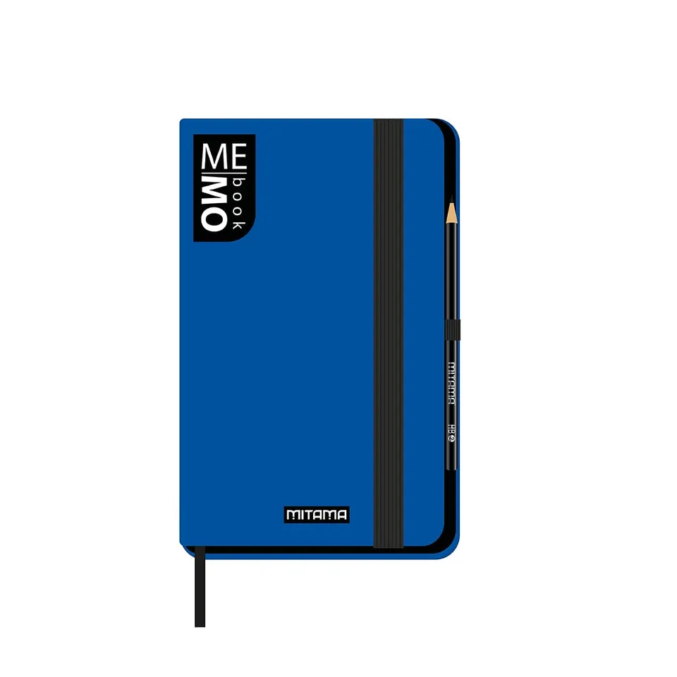 mitama-taccuino-pocket-memo-book-blu-9x14-cm-soft-touch-con-matita image 1
