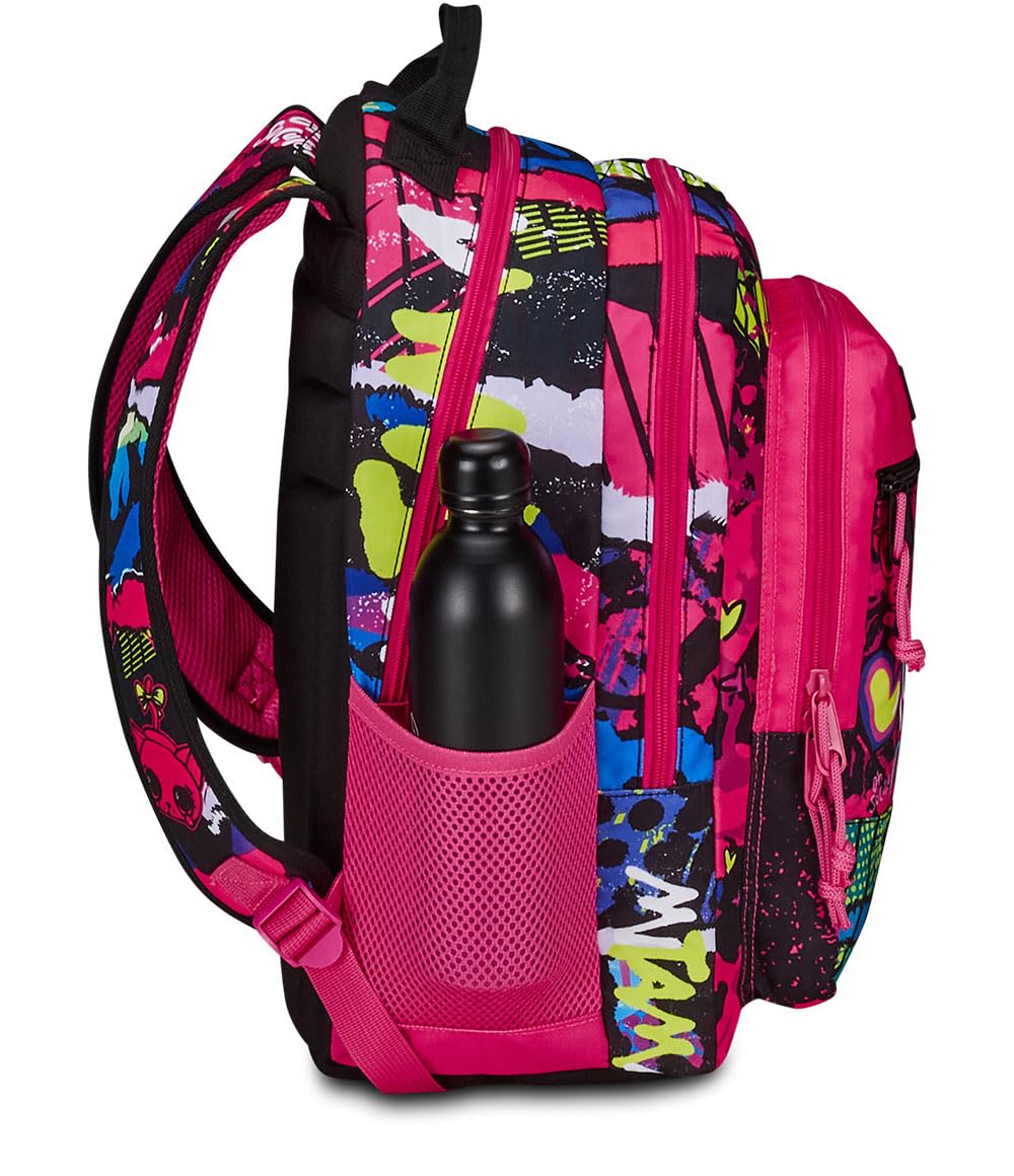 mitama-new-plus-zaino-triplo-scomparto-too-cute-rosa-e-nero-scuola-elementare image 6