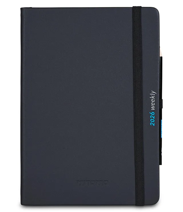 mitama-agenda-settimanale-2026-nera-18-mesi-15x21-cm-con-elastico image 1