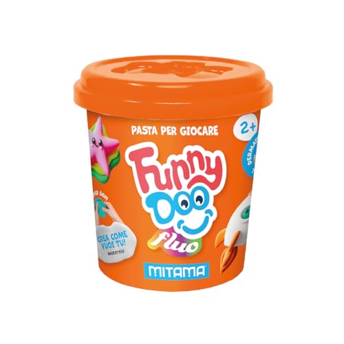 mitama-funny-doo-tris-3-barattolini-pasta-modellare-fluo-arancio-rosa-verde image 7