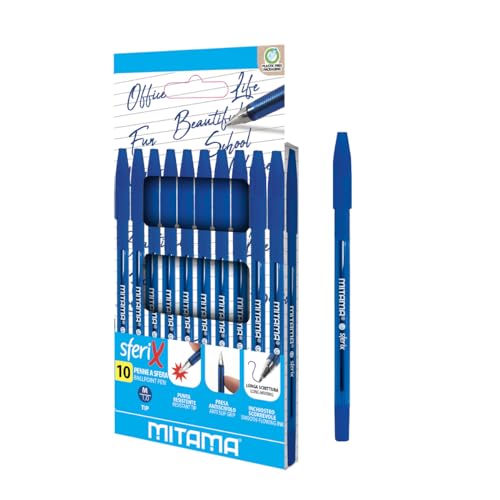 mitama-sferix-penna-a-sfera-blu-1-0-mm-confezione-da-10-pezzi image 2
