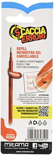 mitama-scaccia-errori-refill-penna-gel-cancellabile-rossa-3-pz image 4