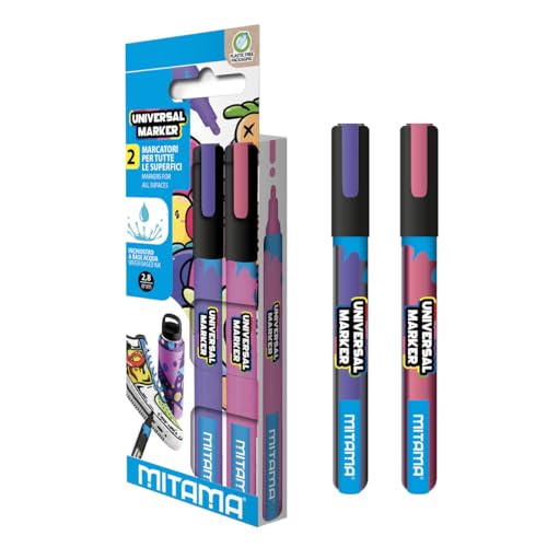 mitama-universal-marker-acrilici-2-8-mm-astuccio-2-pezzi-viola-e-rosa-brillante image 2