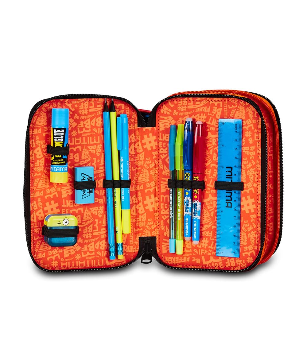mitama-astuccio-scuola-3-scomparti-triplo-tiger-wild-47-pz-completo image 3