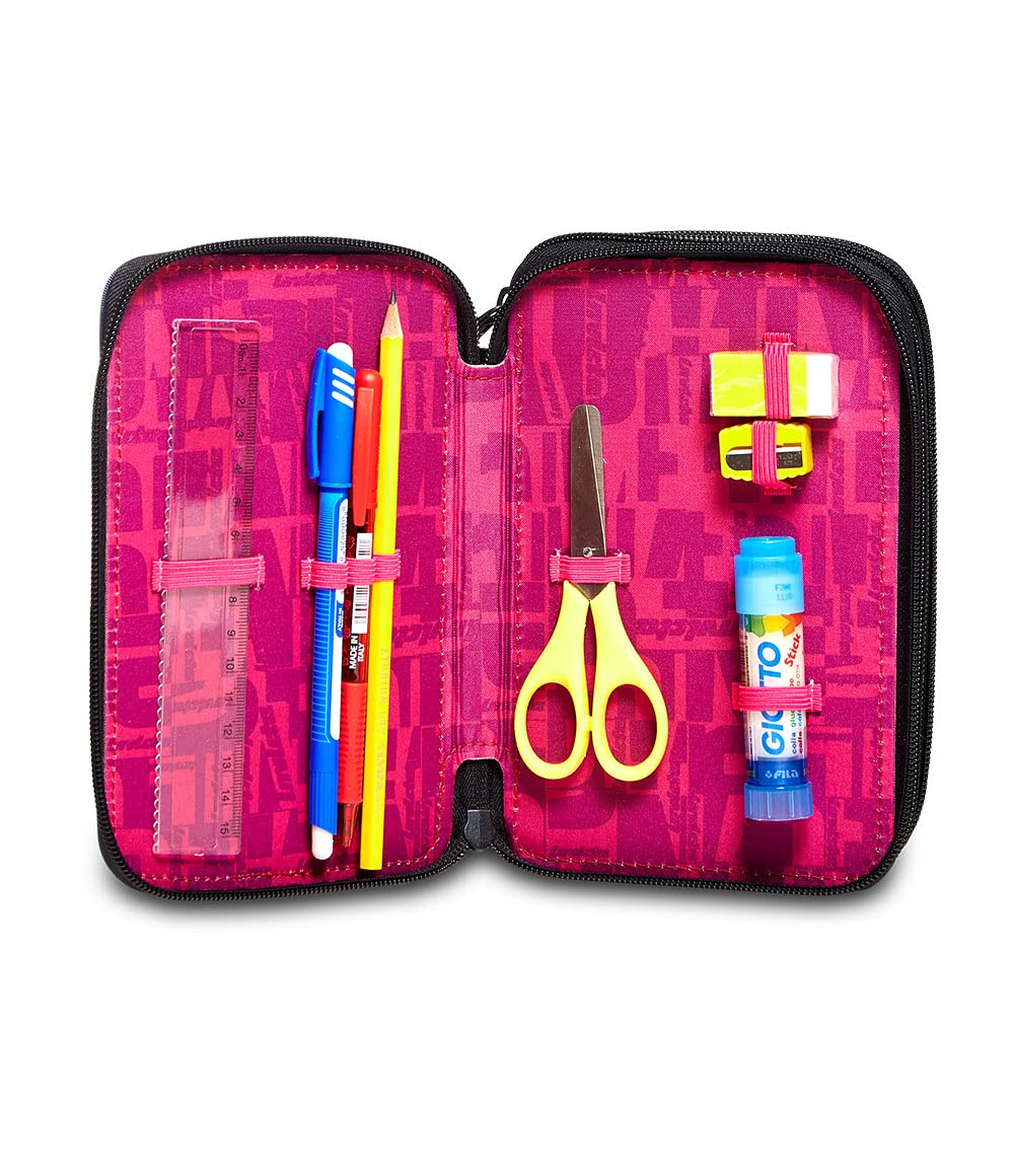 invicta-astuccio-scuola-3-zip-roses-rosa-completo image 5