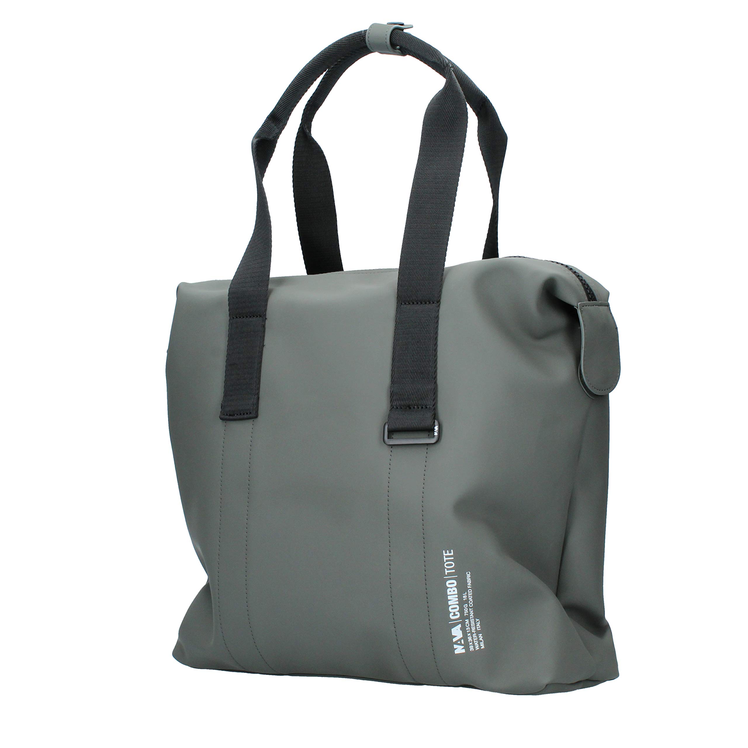 nava-design-combo-tote-con-manici-busta-interna-zip-fango-39x36x13-cm image 2