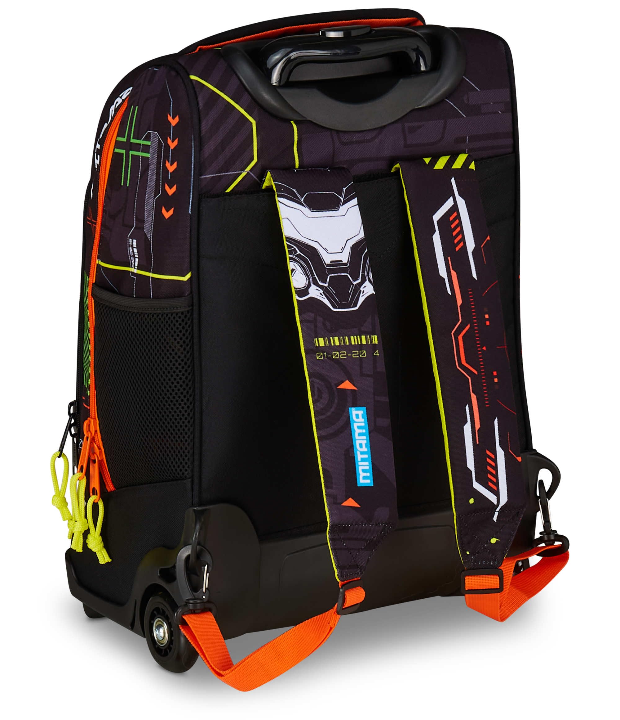 mitama-trolley-dr-scuola-fluo-battle-nero-arancione-34-lt image 5