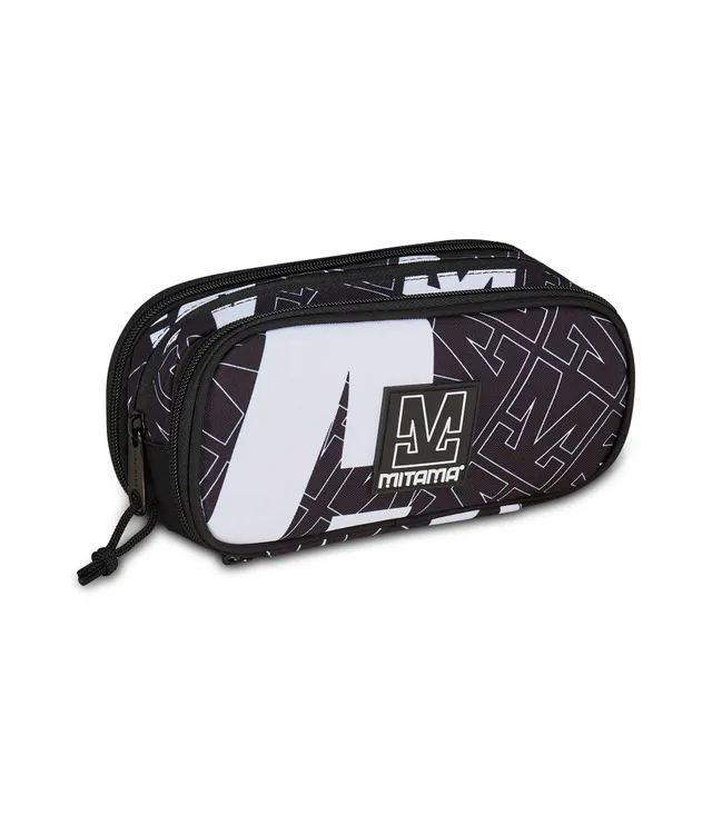 mitama-zipack-astuccio-scuola-nero-triplo-scomparto-completo-accessori image 1