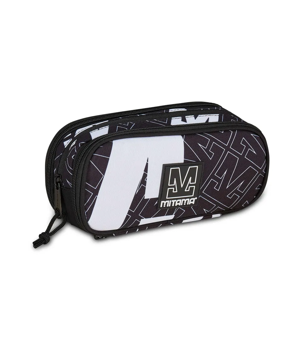 mitama-zipack-astuccio-scuola-nero-triplo-scomparto-completo-accessori image 1