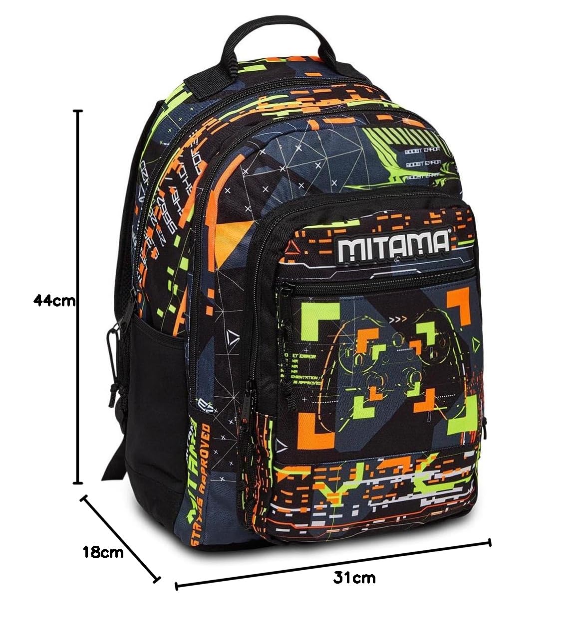 mitama-new-plus-metaverse-nero-zaino-scuola-triplo-scomparto-impermeabile image 8
