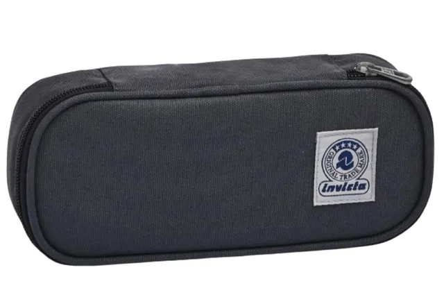 invicta-bustina-ovale-benin-eco-portapenne-grigio-con-organizer image 1
