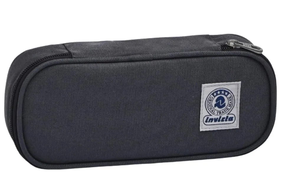 invicta-bustina-ovale-benin-eco-portapenne-grigio-con-organizer image 1