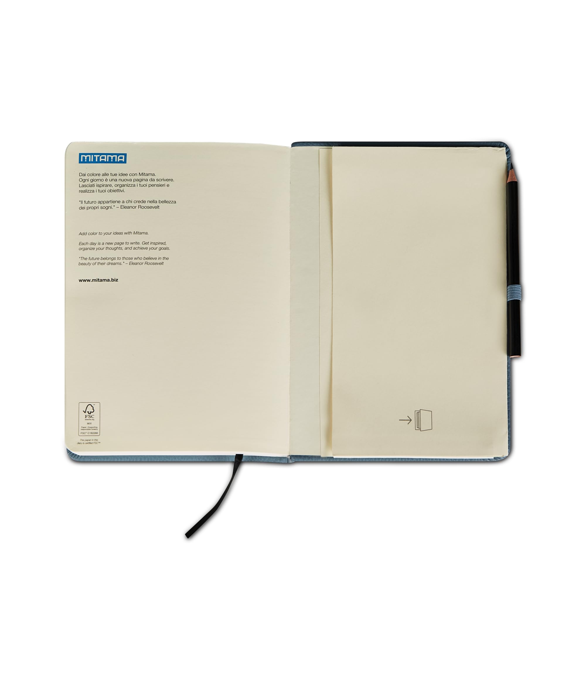 mitama-agenda-giornaliera-2026-elegance-eco-pelle-azzurra-15x21-cm image 4