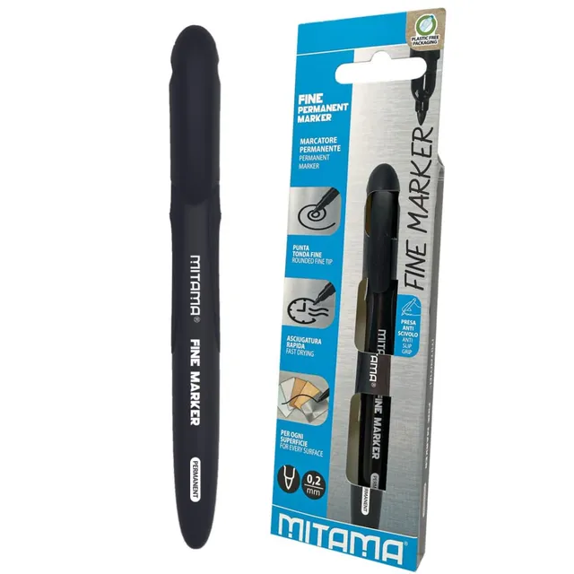 mitama-fine-marker-permanente-nero-punta-fine-0-8-mm image 1