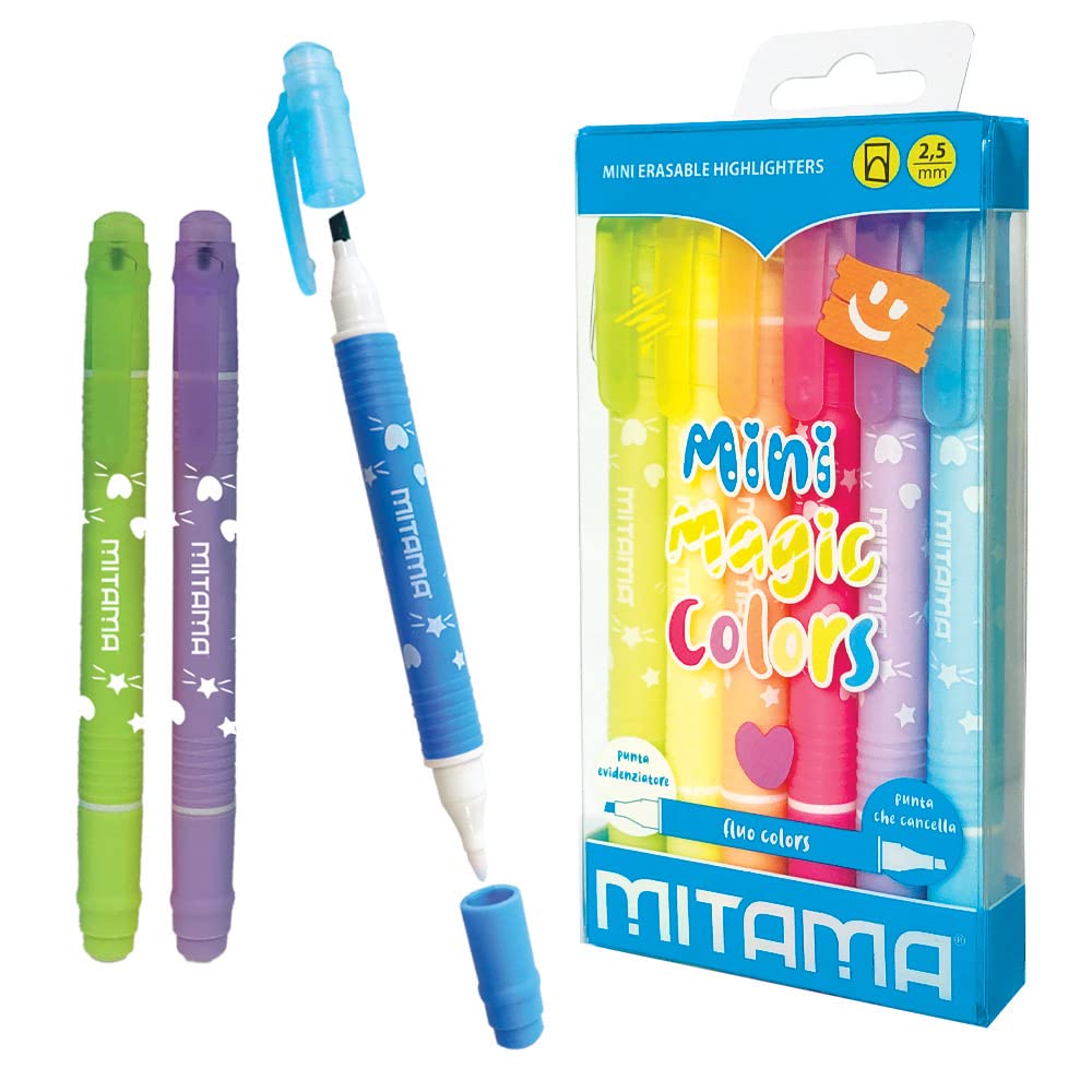 mitama-mini-magic-colors-6-evidenziatori-cancellabili-pastello image 2