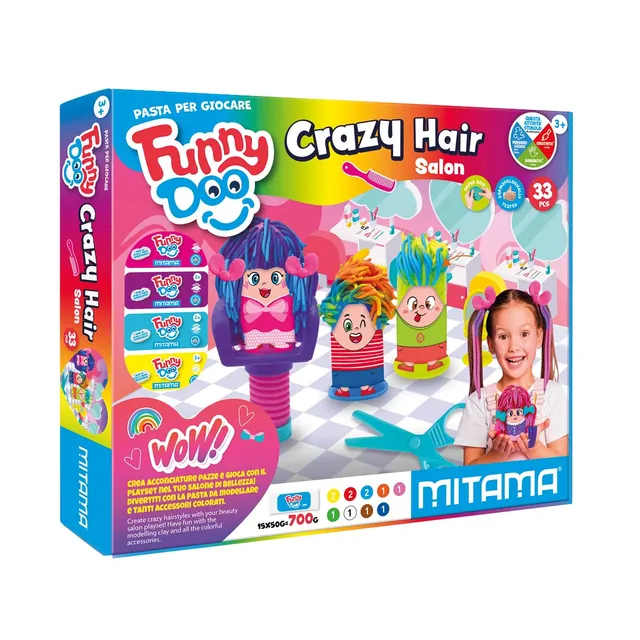 mitama-crazy-hair-salon-scatola-gioco-pasta-da-modellare-33-pezzi image 1