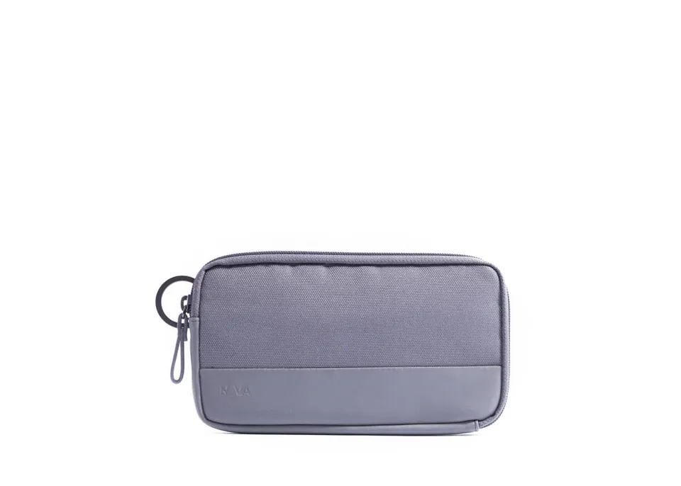 nava-design-twin-colors-astuccio-carry-all-zip-12-carte-20x11x2-cm-grigio-lime image 1