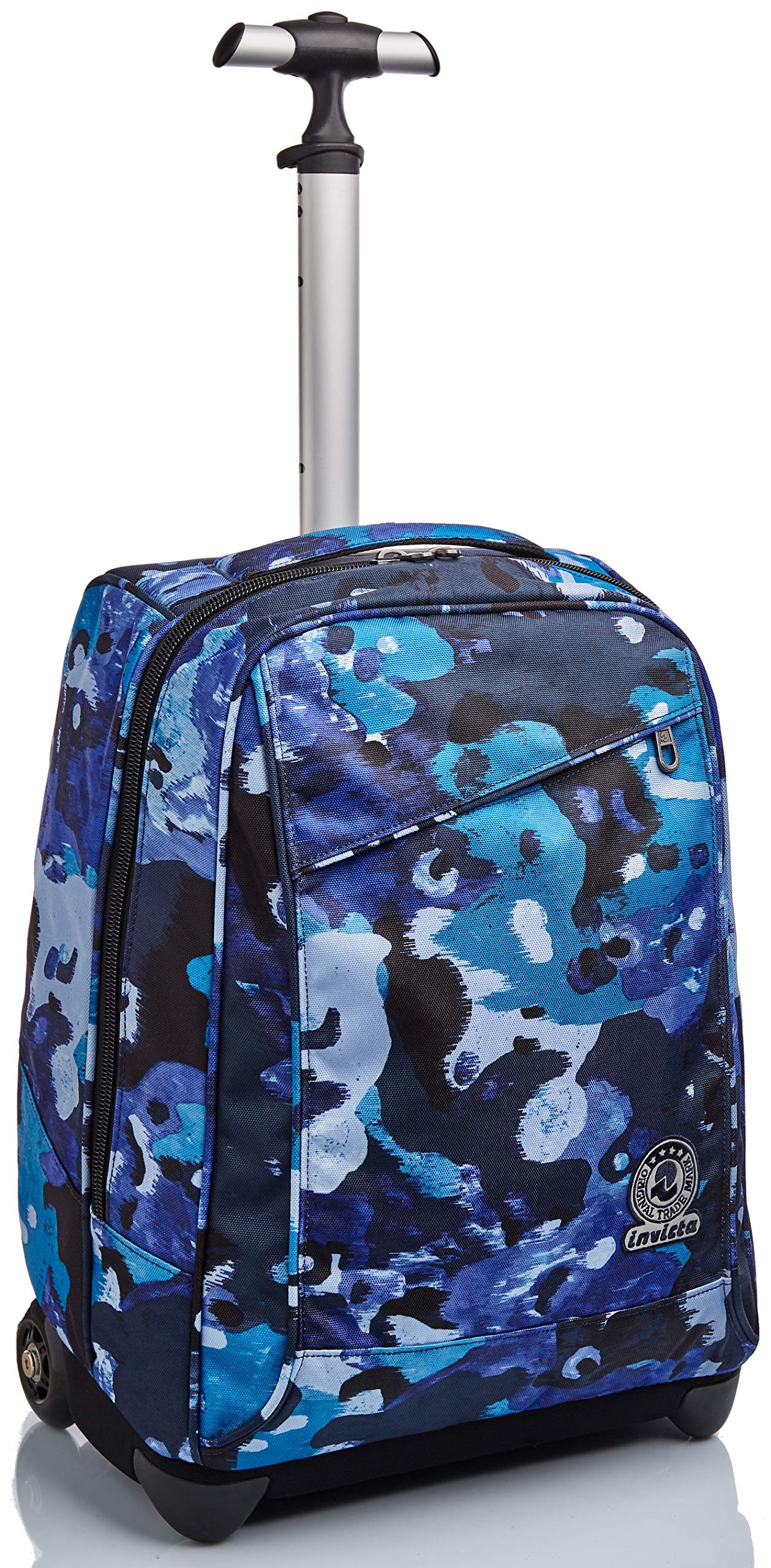 invicta-trolley-scuola-camo-shades-2-in-1-zaino-trolley-35l-blu image 2