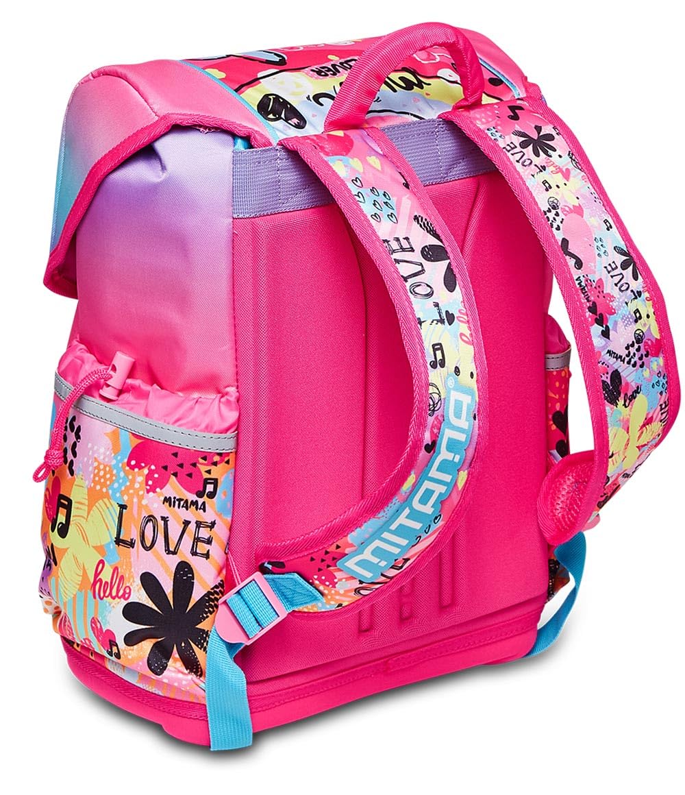 mitama-zainetto-spinny-rosa-doppio-scomparto-impermeabile-bambina image 4