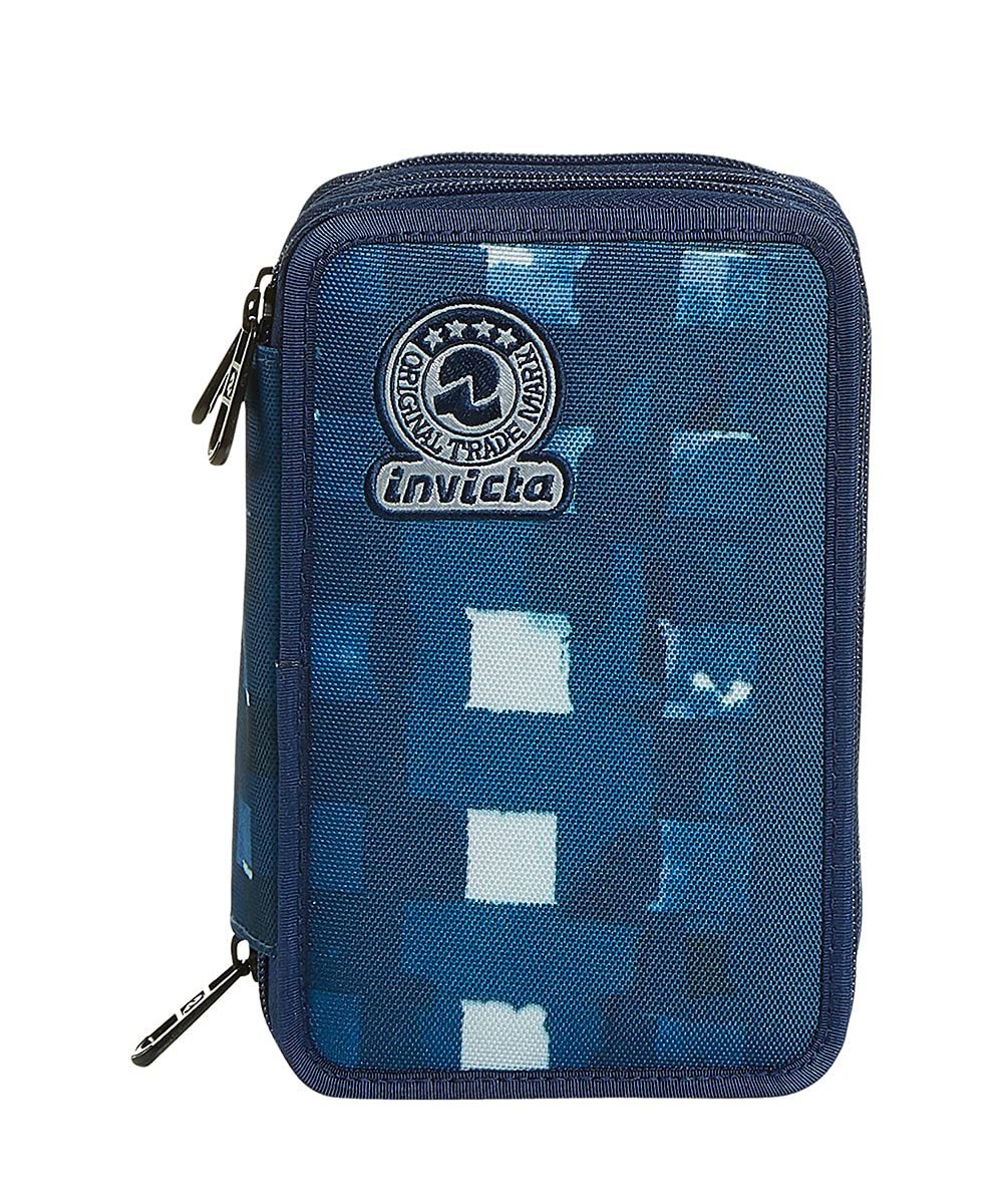 invicta-astuccio-scuola-3-zip-blu-triplo-scomparto-completo image 6